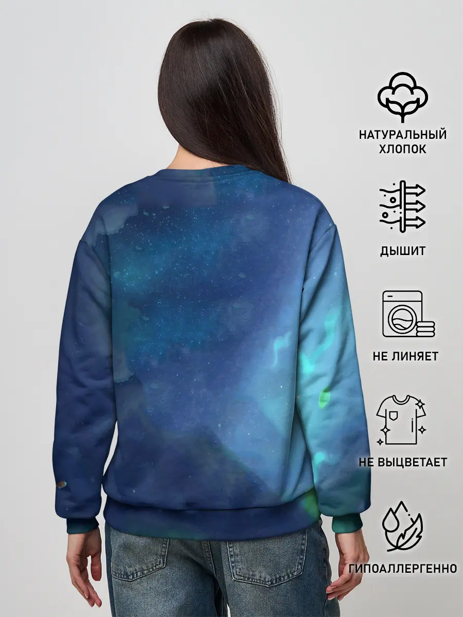 Женский свитшот / Панда и лиса