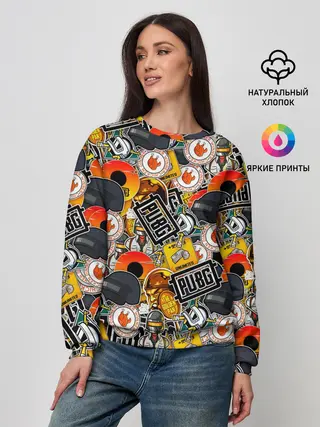 Женский свитшот / PUBG STICKER