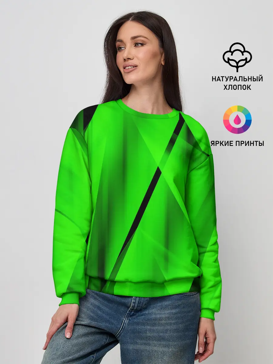 Женский свитшот / Зеленый неон
