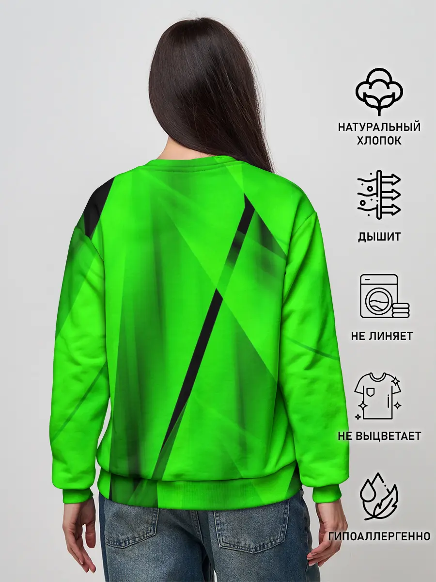 Женский свитшот / Зеленый неон