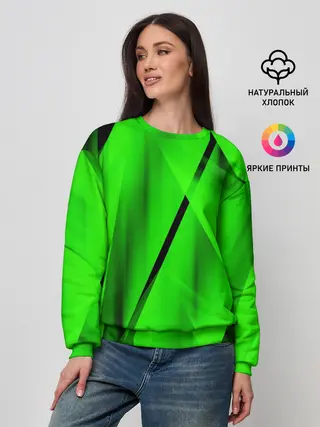 Женский свитшот / Зеленый неон