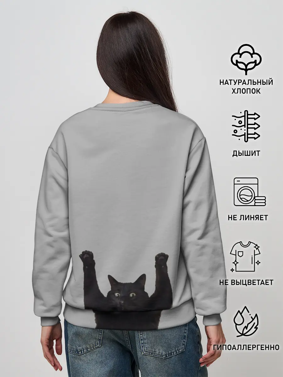 Женский свитшот / Кот сдается