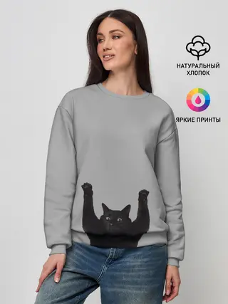 Женский свитшот / Кот сдается