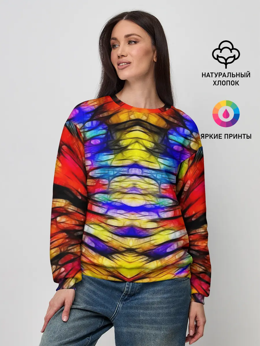 Женский свитшот / Батик. Краски