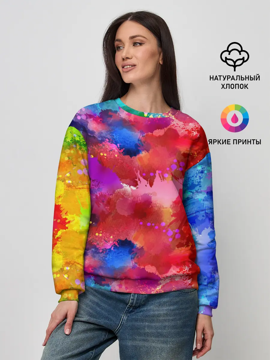 Женский свитшот / Брызги красок
