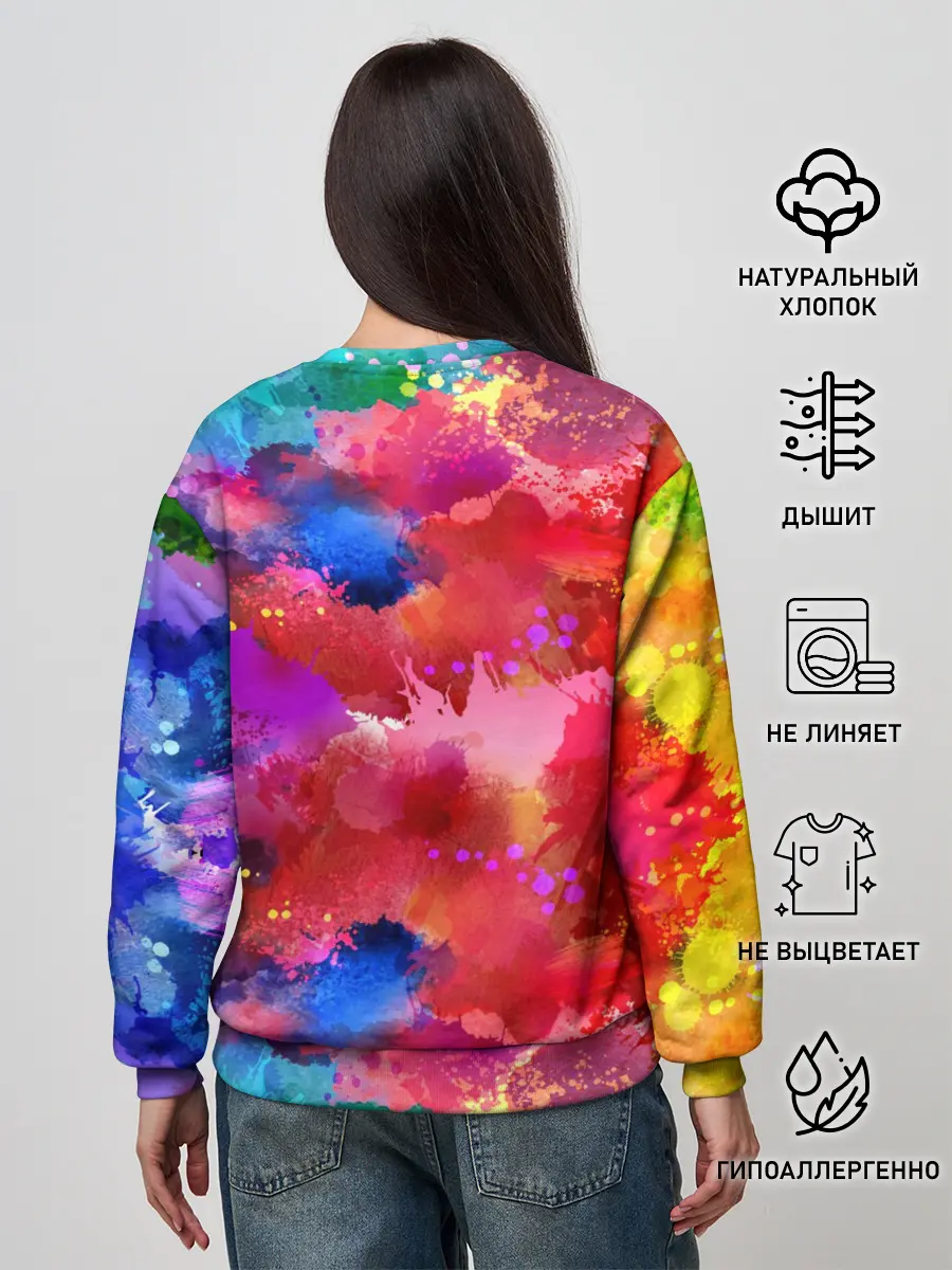 Женский свитшот / Брызги красок