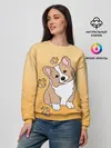 Женский свитшот / Персик Корги