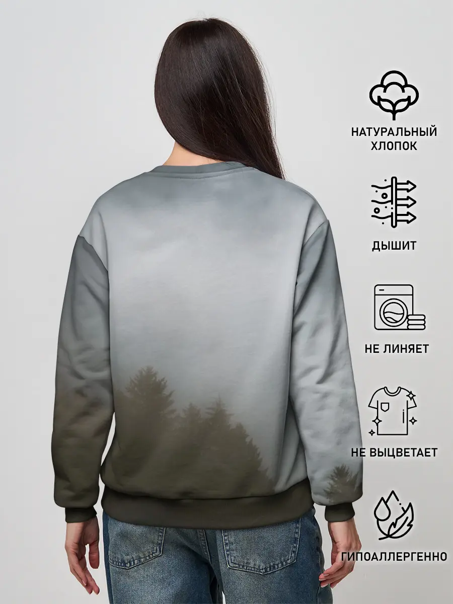 Женский свитшот / Орёл над лесом