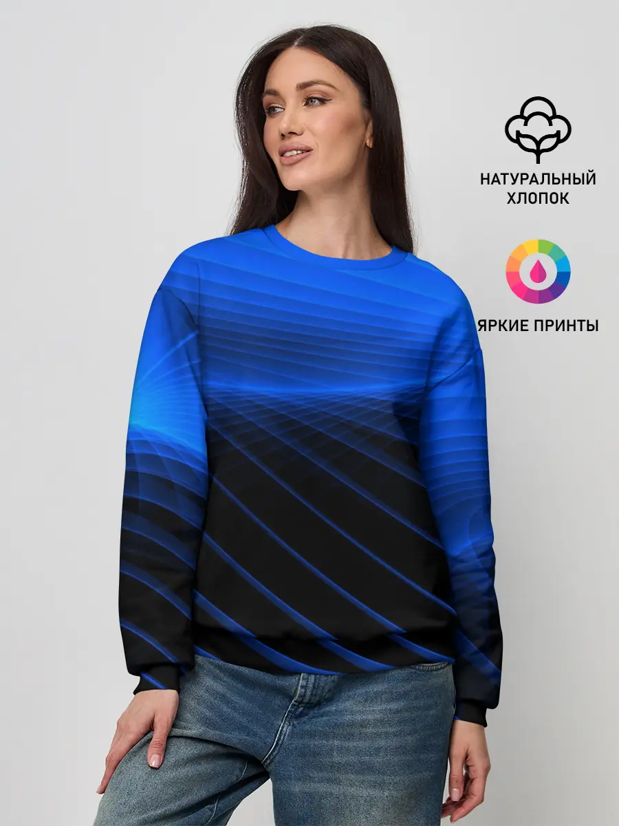 Женский свитшот / Неоновые лучи
