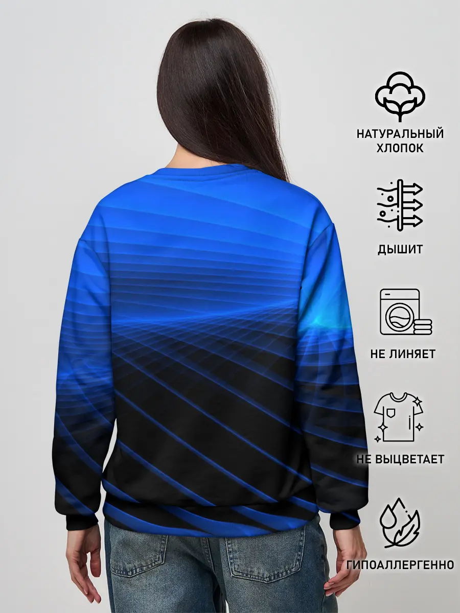 Женский свитшот / Неоновые лучи