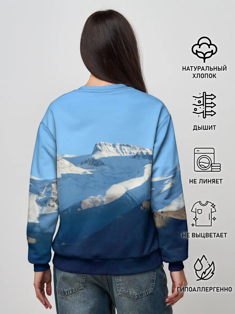 Женский свитшот / Снежные горы