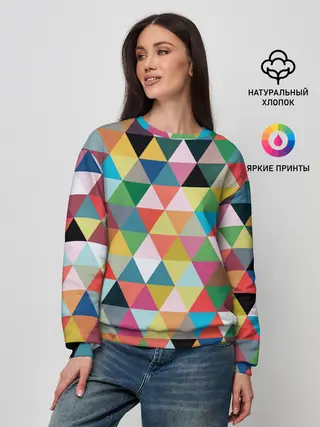 Женский свитшот / хипстерский паттерн
