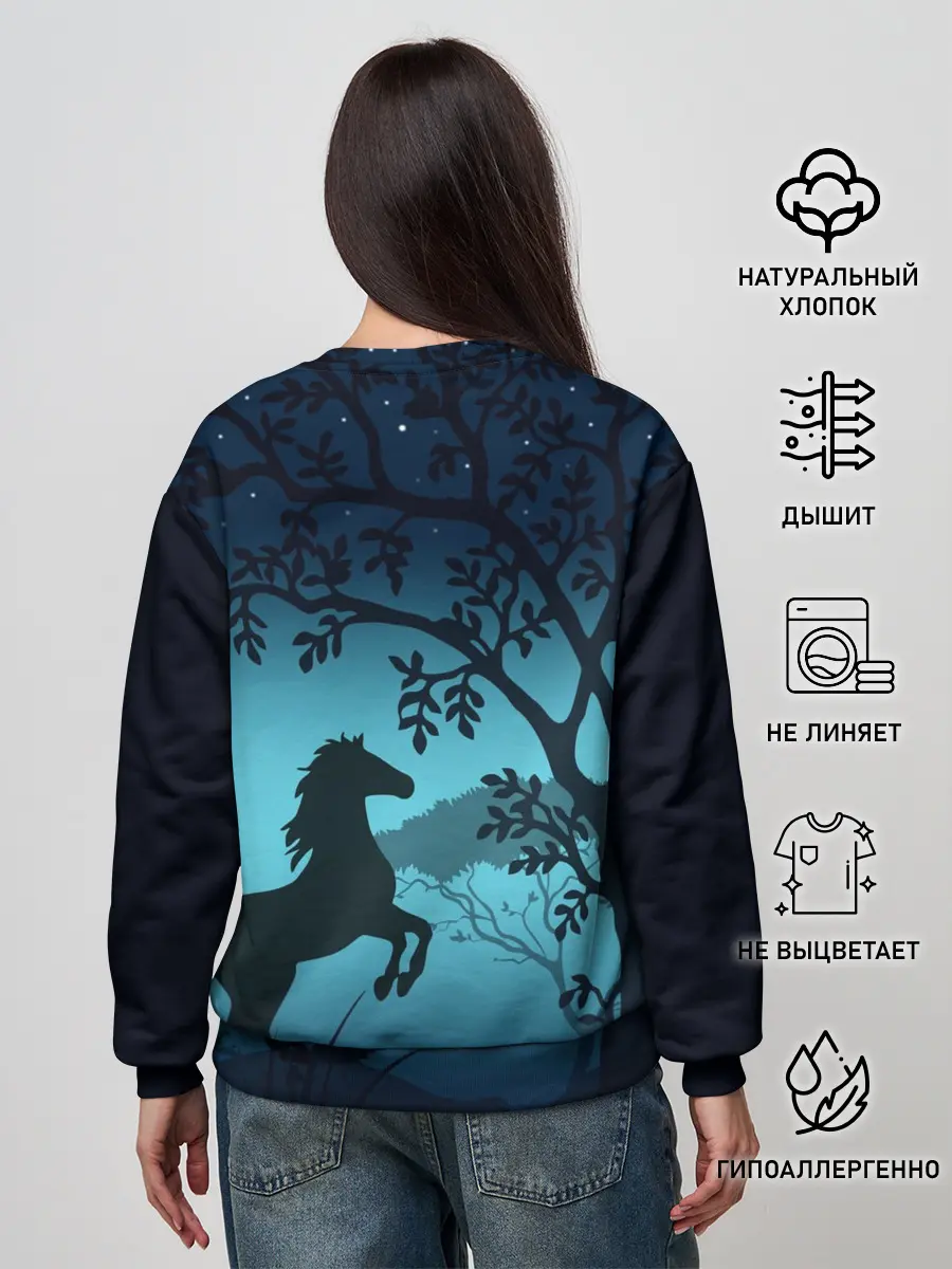 Женский свитшот / Конь