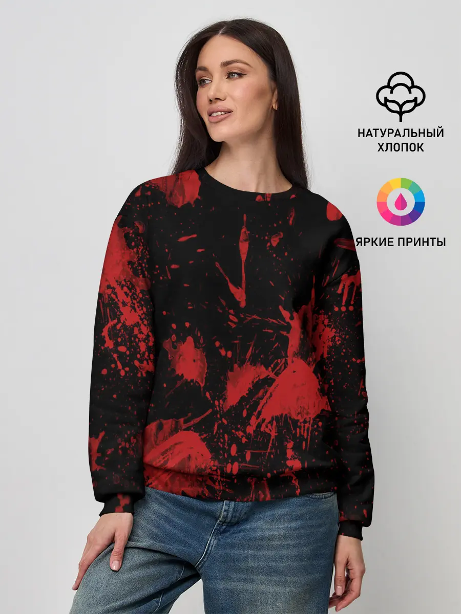 Женский свитшот / Пятна кровавой краски