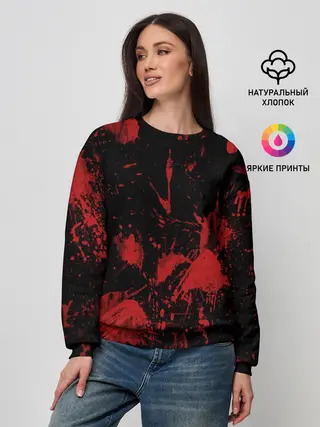 Женский свитшот / Пятна кровавой краски
