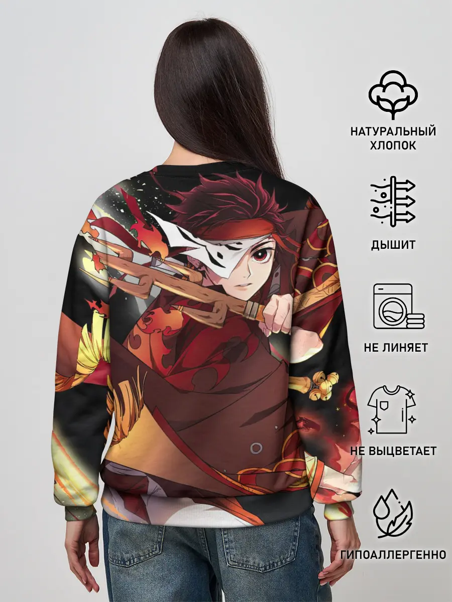 Женский свитшот / КЛИНОК РАССЕКАЮЩИЙ ДЕМОНОВ