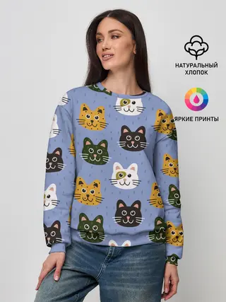 Женский свитшот / Котики