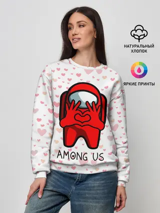 Женский свитшот / AMONG US - СЕРДЕЧКО