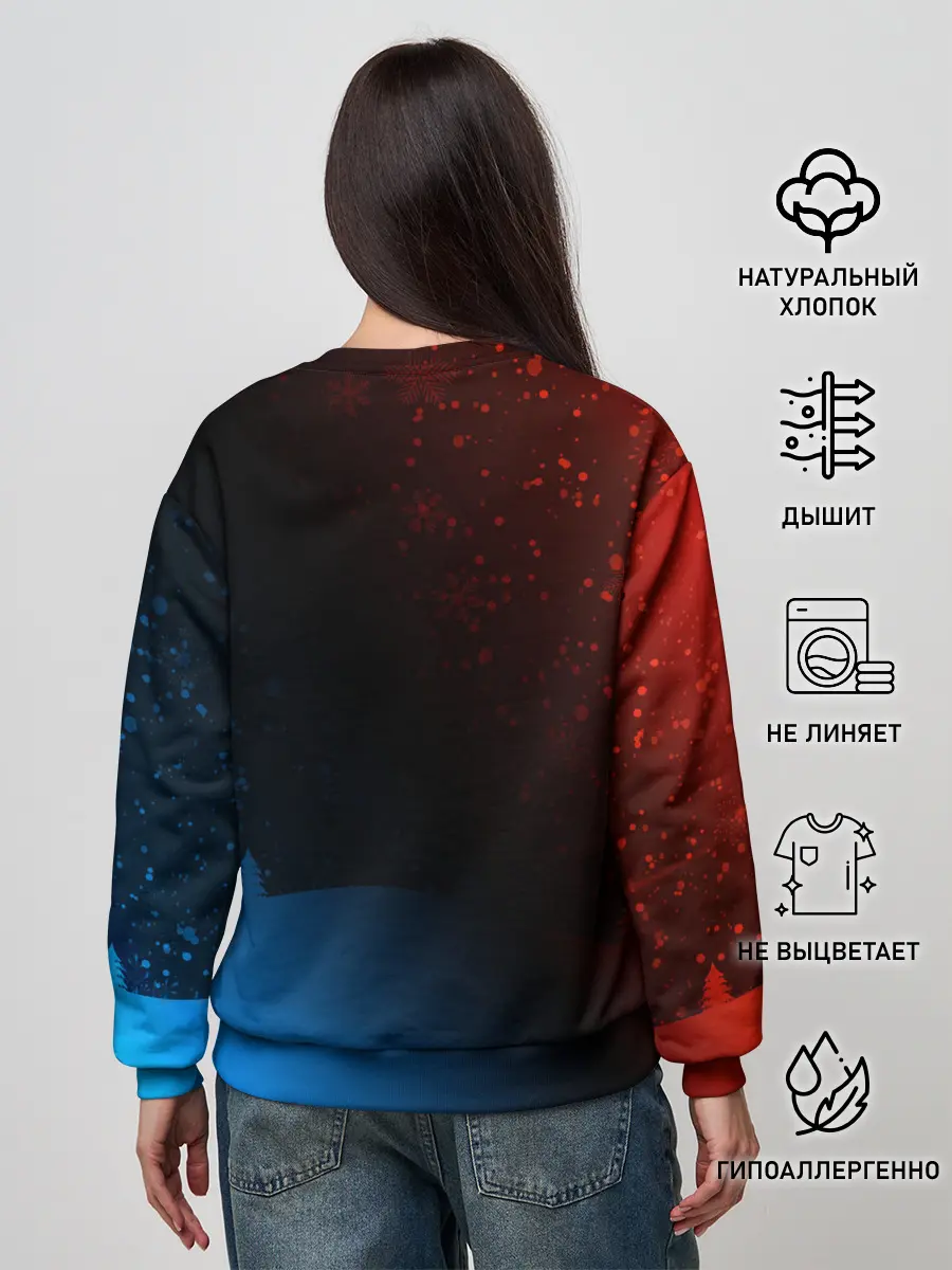 Женский свитшот / BMW - Снежный