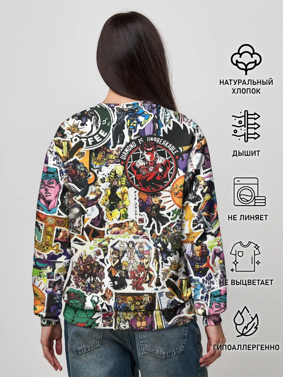 Женский свитшот / JoJo’s Sticker Bombing