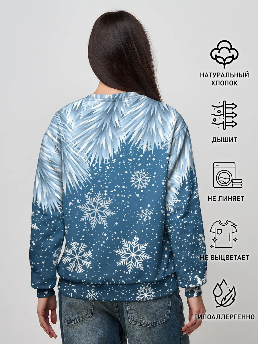 Женский свитшот / Снежное Настроенние