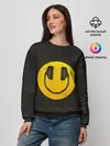 Женский свитшот / Наушники Смайл