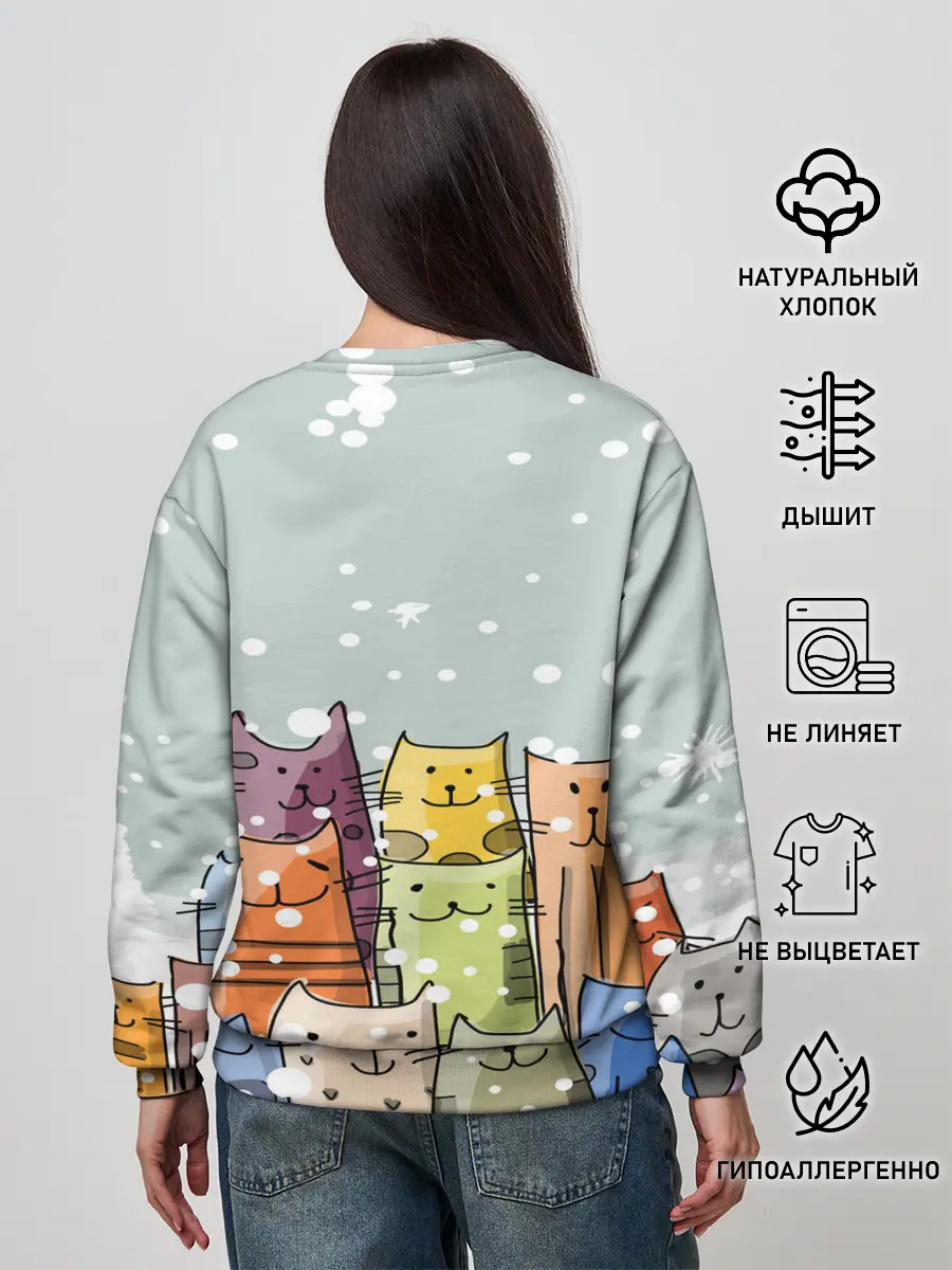 Женский свитшот / Котики