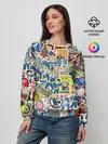 Женский свитшот / FALLOUT STICKER BOMBING
