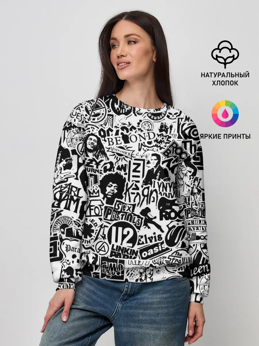 Женский свитшот / Rock Band Logos