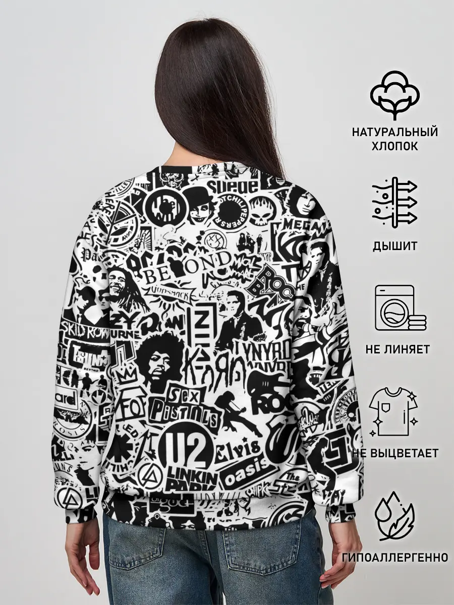 Женский свитшот / Rock Band Logos