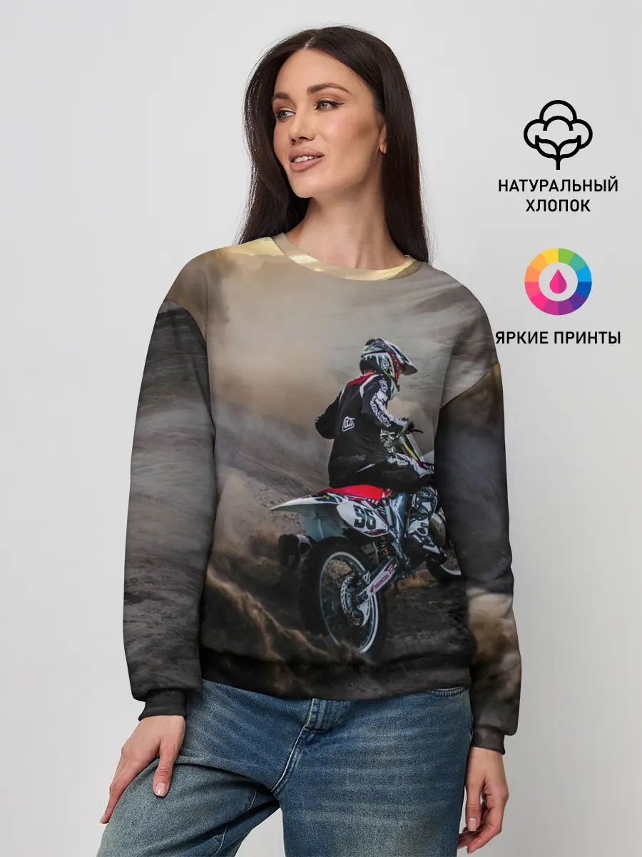 Женский свитшот / Душа питбайкера