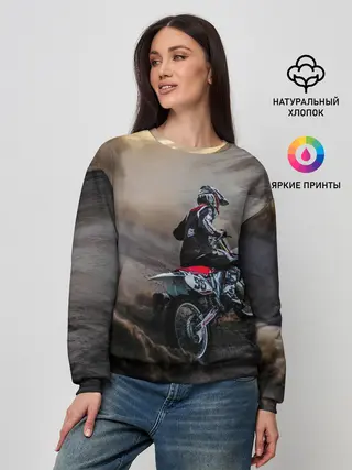 Женский свитшот / Душа питбайкера