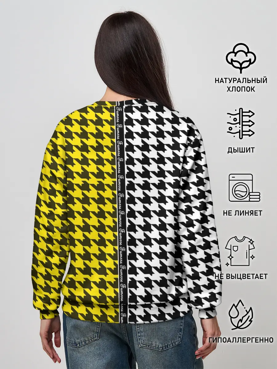 Женский свитшот / гусиные лапки 3D