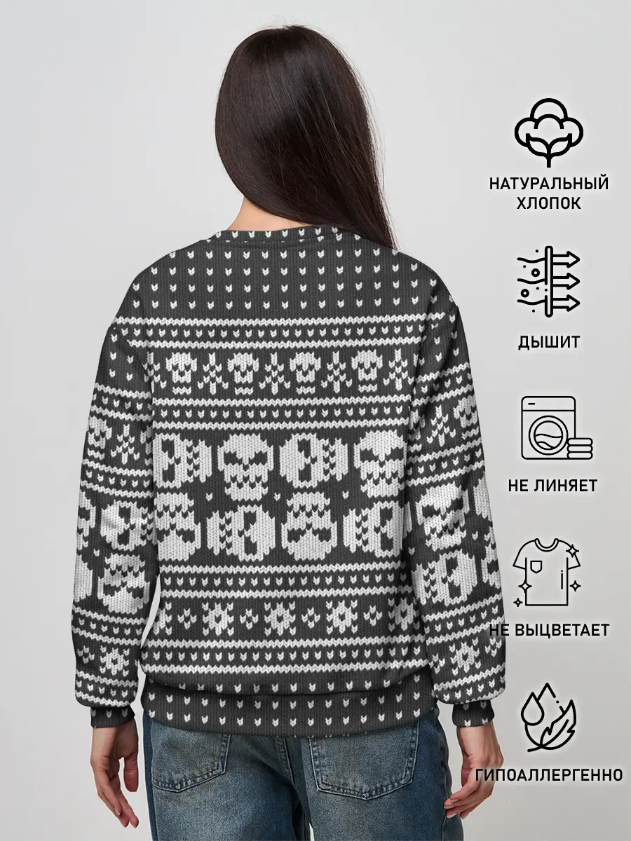 Женский свитшот / Свитер с черепами