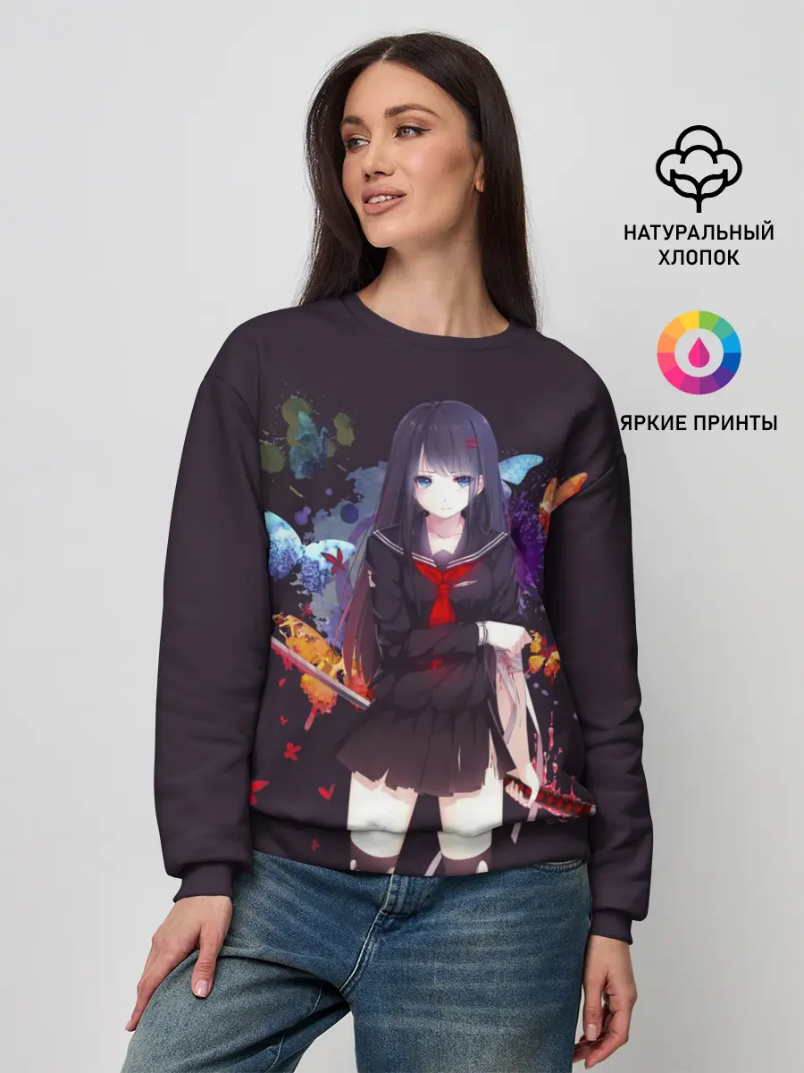 Женский свитшот / Кровавая бабочка