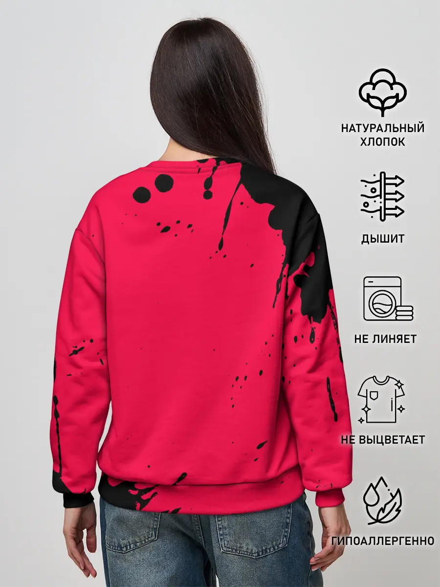 Женский свитшот / AMONG US - ORANGE & GREEN