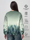 Женский свитшот / акварельный лес градиент