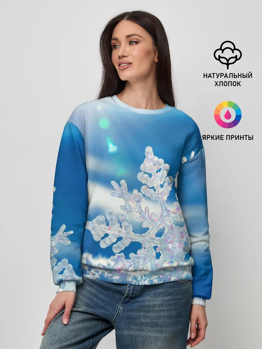 Женский свитшот / Снег