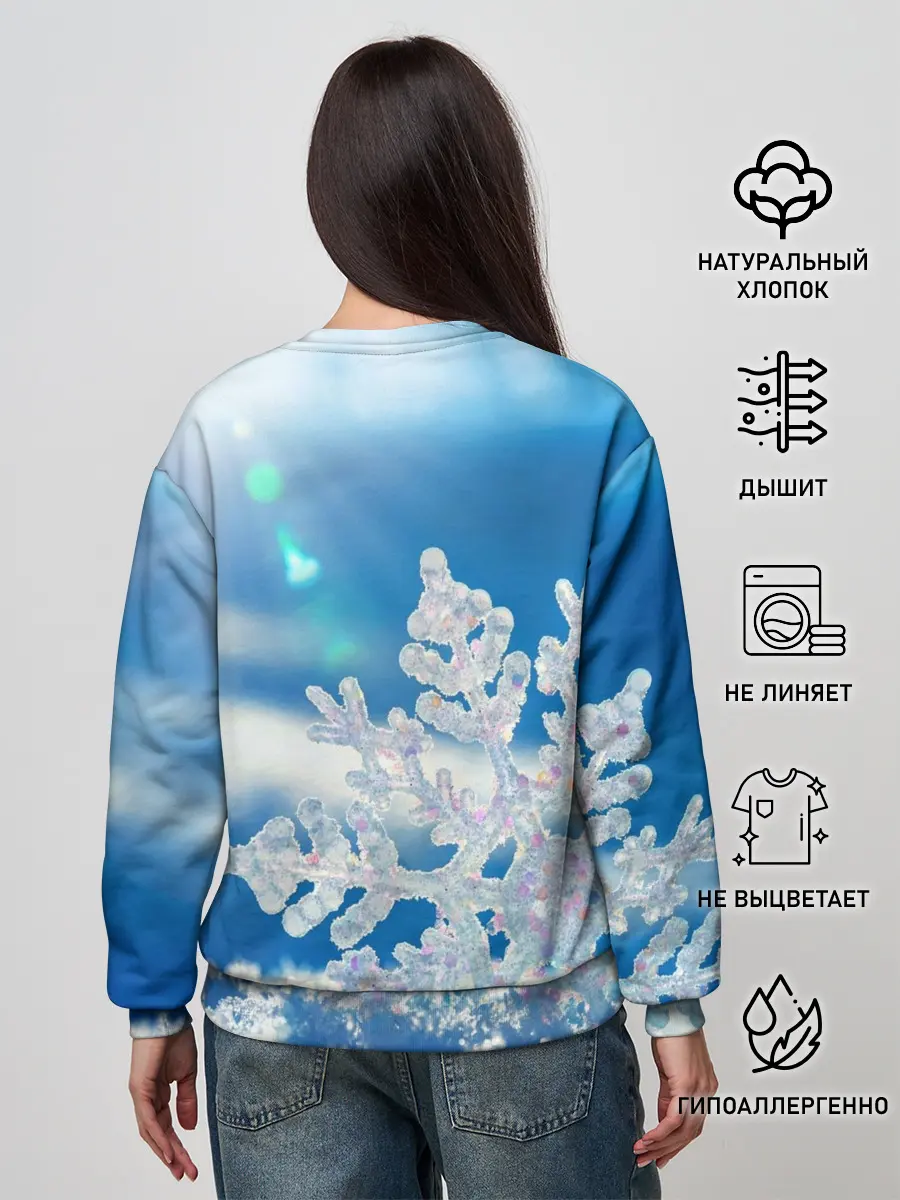 Женский свитшот / Снег