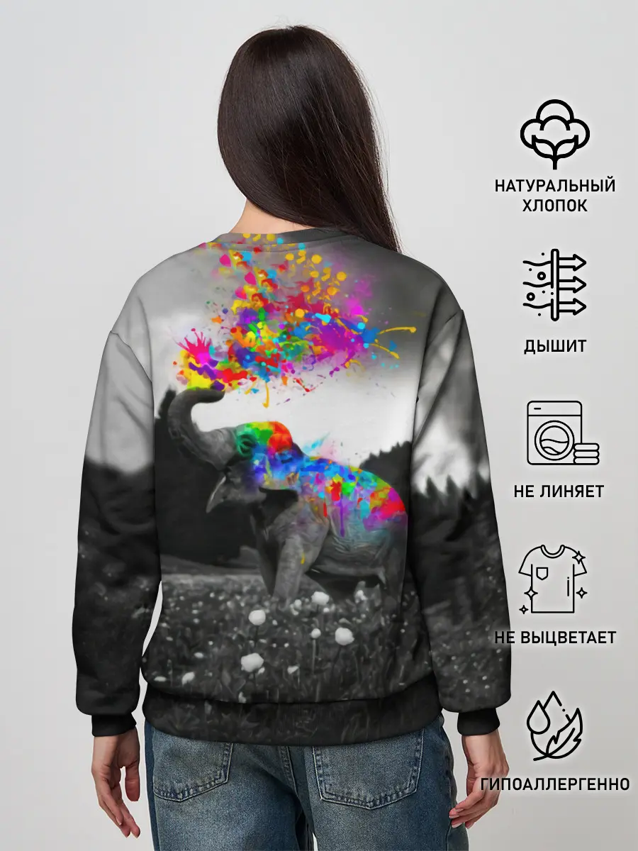 Женский свитшот / Слон