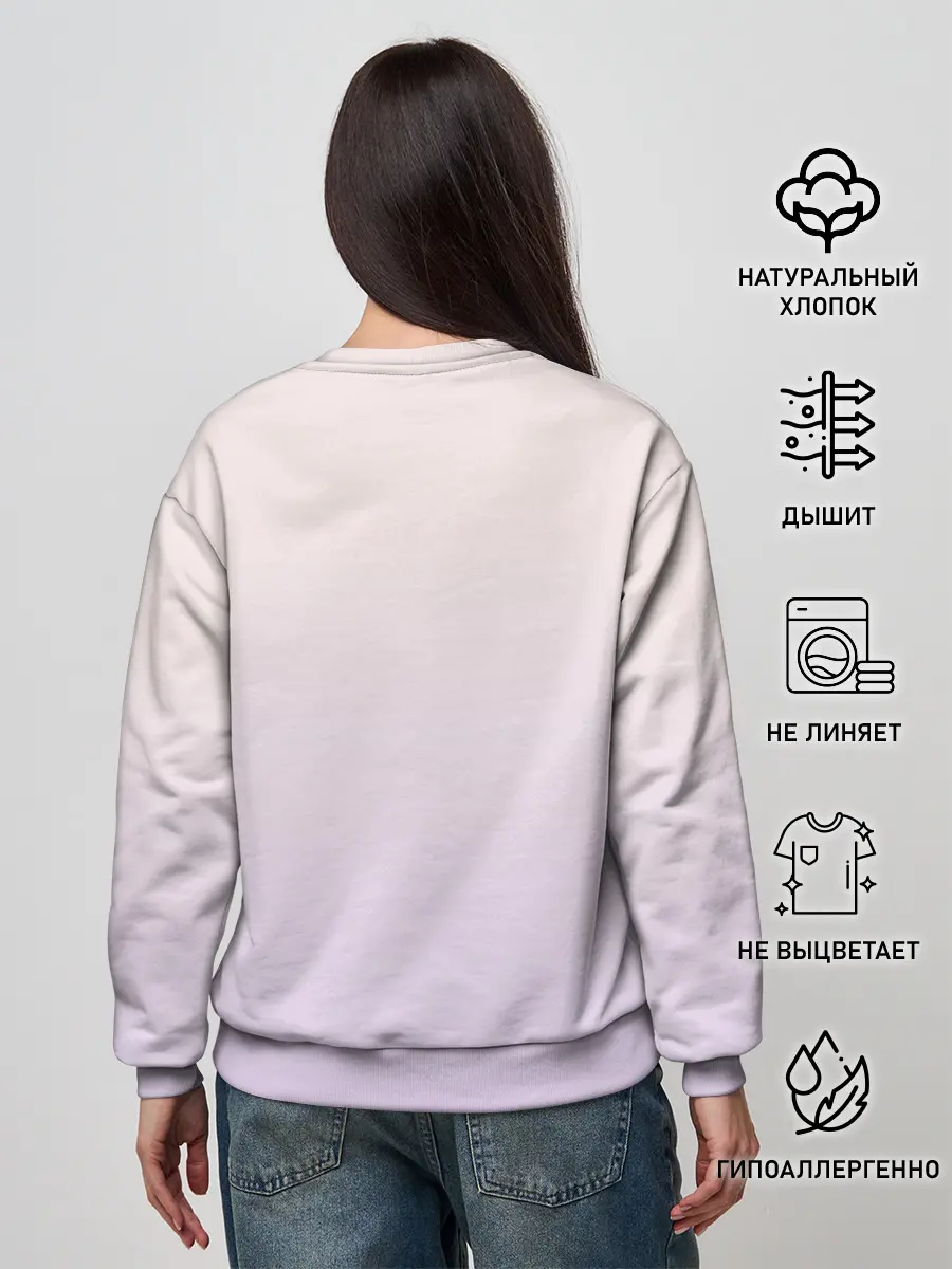 Женский свитшот / малышка чиби пончик лис