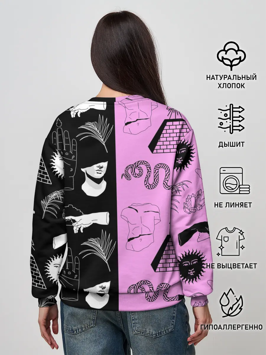 Женский свитшот / руки, статуи