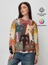 Женский свитшот / Котики мультяшные