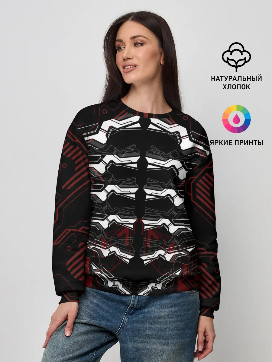Женский свитшот / Цифровой киберскелет