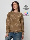 Женский свитшот / Кофейный узор