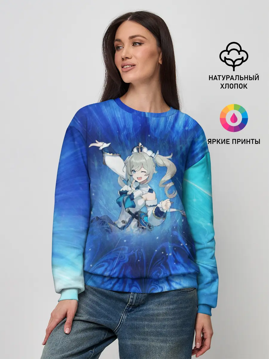 Женский свитшот / Барбара. Genshin Impact