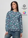 Женский свитшот / Снежинки