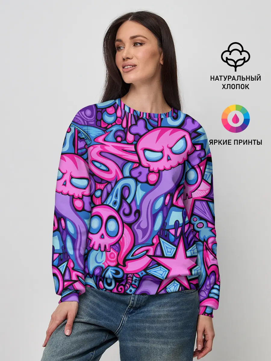 Женский свитшот / Граффити монстры