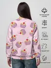 Женский свитшот / Капкейки на розовом