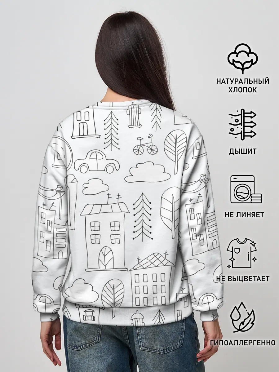 Женский свитшот / Нарисованный город
